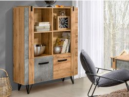 Kast MILPO 2 deuren 4 vakken wotan eik/beton 