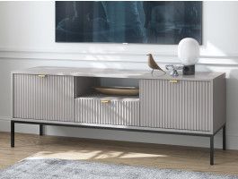 Tv-meubel NORYA 2 deuren 1 lade grijs