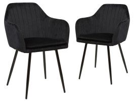 Set van 2 stoelen CIRE zwart