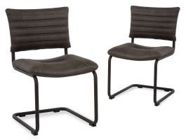 Set van 2 stoelen LUTTI antraciet