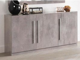 Dressoir GRENADE 3 deuren hoogglans marmer