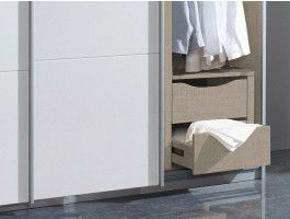 Ladeblok BETA 2 lades 45 cm natuurlijk linnen