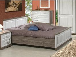 Bed IVANA 140x200 cm truffel/porselein