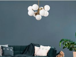 Hanglamp MIDOUNI 9 lampen vintage