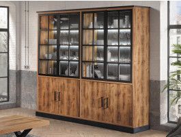 Bibliotheek OBI 8 deuren tropix hout 