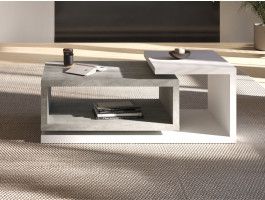 Salontafel BOTSWANA rechthoekig 120 cm wit/beton