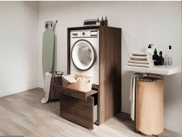 Kast WASHING 1 machine walnoot