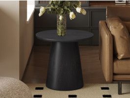 Ronde bijzettafel MIKOLO donkerbruin