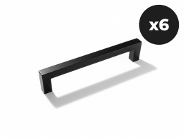 Set van 6 handgrepen WASHING zwart