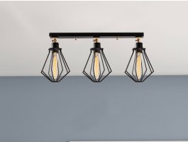 Plafondlamp OYANI 3 lampen zwart