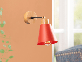 Wandlamp MANORIA 1 lamp rood