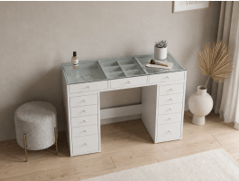 Make-up tafel JESSIE 13 lades wit