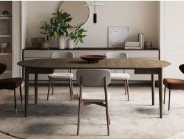 Verlengbare eettafel PLOTY 120>240 cm donkere eik