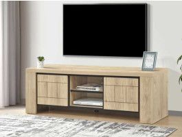 Tv-meubel URGOT 2 deuren castle eik