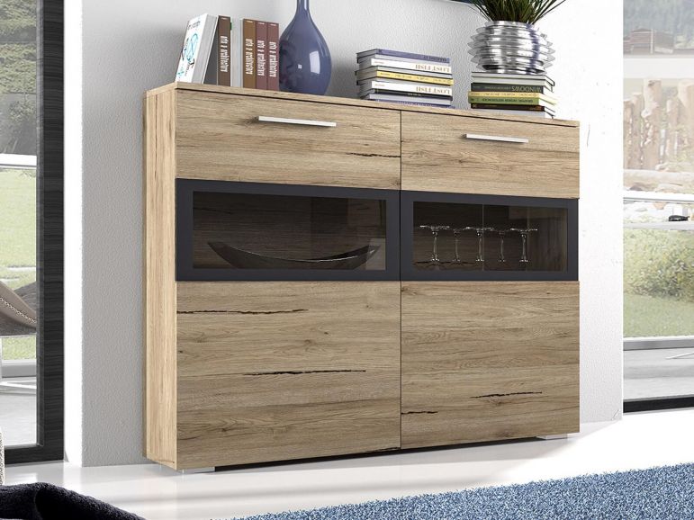 Oakcrest led 2 store door accent cabinet