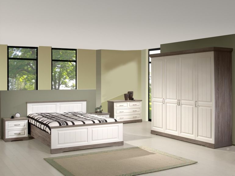 Christian Klokje elke dag Complete slaapkamer IVANA III 160x200 cm truffel/porselein