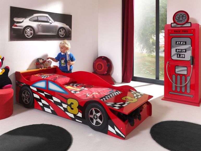 Poëzie Zakenman Catastrofe Bed junior SLEEP CAR 70x140 cm rood