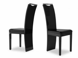 Set van 2 stoelen SPYRO zwart/hoogglans zwart