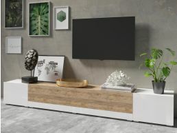 TV-meubel POWAR 3 deuren wit/eik sandal
