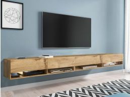 TV-meubel ACAPULCO 4 klapdeuren 280 cm wotan eik zonder led