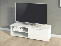 Tv-meubel MATEO 1 lade hoogglans wit 