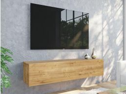 Tv-meubel KINGSTON 1 klapdeur 140 cm gouden eik