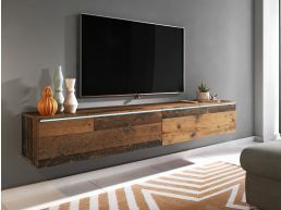 TV-meubel DUBAI 2 klapdeuren 180 cm old wood zonder verlichting