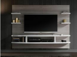 Tv-meubelset WALI grijze eik/hoogglans wit 