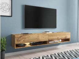 TV-meubel ACAPULCO 2 klapdeuren 180 cm wotan eik zonder led
