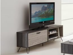 Tv-meubel ECLAT 1 klapdeur asgrijs/grijs eikenhout