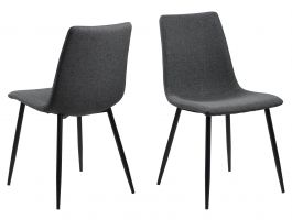 Set van 4 stoelen WILMA zwart