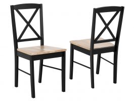 Set van 2 stoelen ELVINA zwart