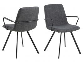 Set van 2 stoelen SELORIA donkergrijs