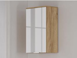 Wandkast AVIA 1 deur navarra eik/hoogglans wit 