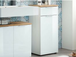 Onderkast PESTO 1 deur 1 lade wit/navarra eik