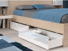 Set van 2 lades BRIDANI hoogglans wit