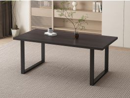 Rechthoekige eettafel ALEMARA 180 cm donkerbruin