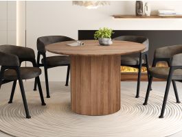 Ronde eettafel LARUSSO 120 cm oude eik