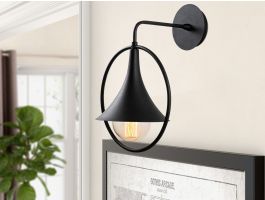 Wandlamp NAMUR 1 lamp zwart