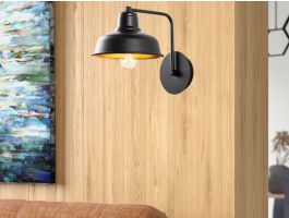 Wandlamp BERYL 1 lamp zwart 