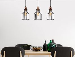 Hanglamp ALANYA 3 lampen zwart 