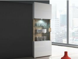 Kolomkast TORERO 1 deur sanremo/hoogglans wit