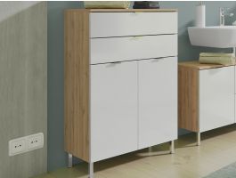 Commode MANAU 2 deuren en 2 lades grandson eik/wit 
