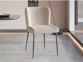 Stoel MARLENE stof bouclé beige