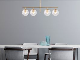 Hanglamp ROESELARE 4 lampen goud 