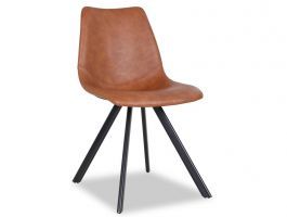 Moderne stoel YUKA cognac