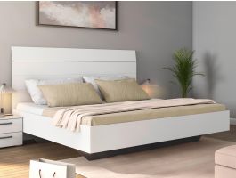 Tweepersoonsbed FLORILLA 180x200 cm wit
