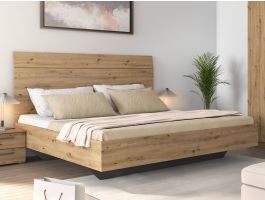 Tweepersoonsbed FLORILLA 180x200 cm artisan eik