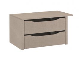 Ladeblok SUBBY 2 lades 88 cm natuurlijk linnen