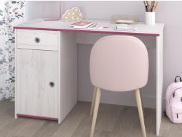 Bureau SMOOKIE witte pijnboom/roze